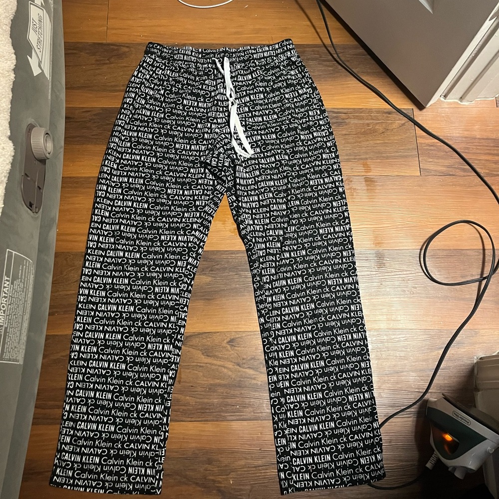 Calvin Klein Black and White Pajama Pants
